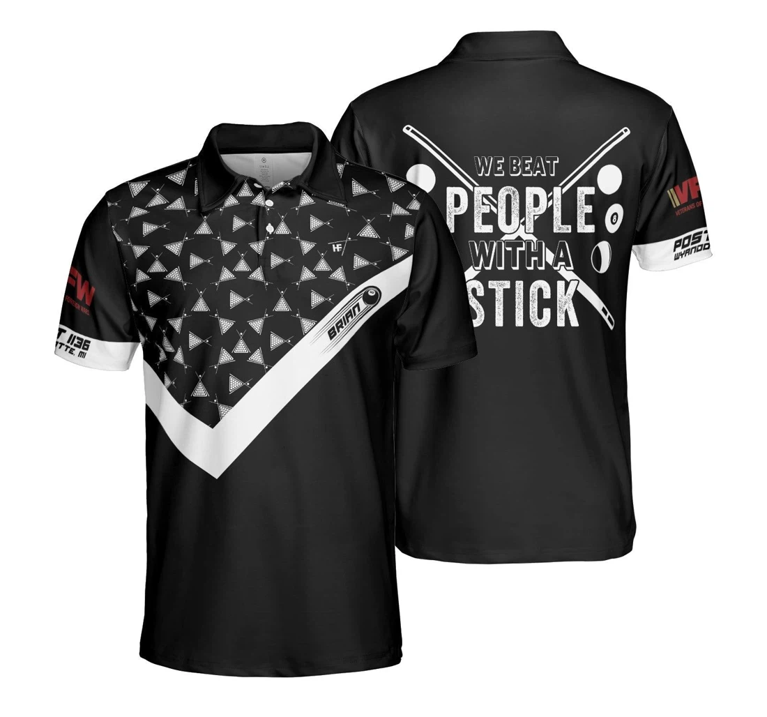 Personalized We Beat People With A Stick Golf Perfect - Polo Shirt