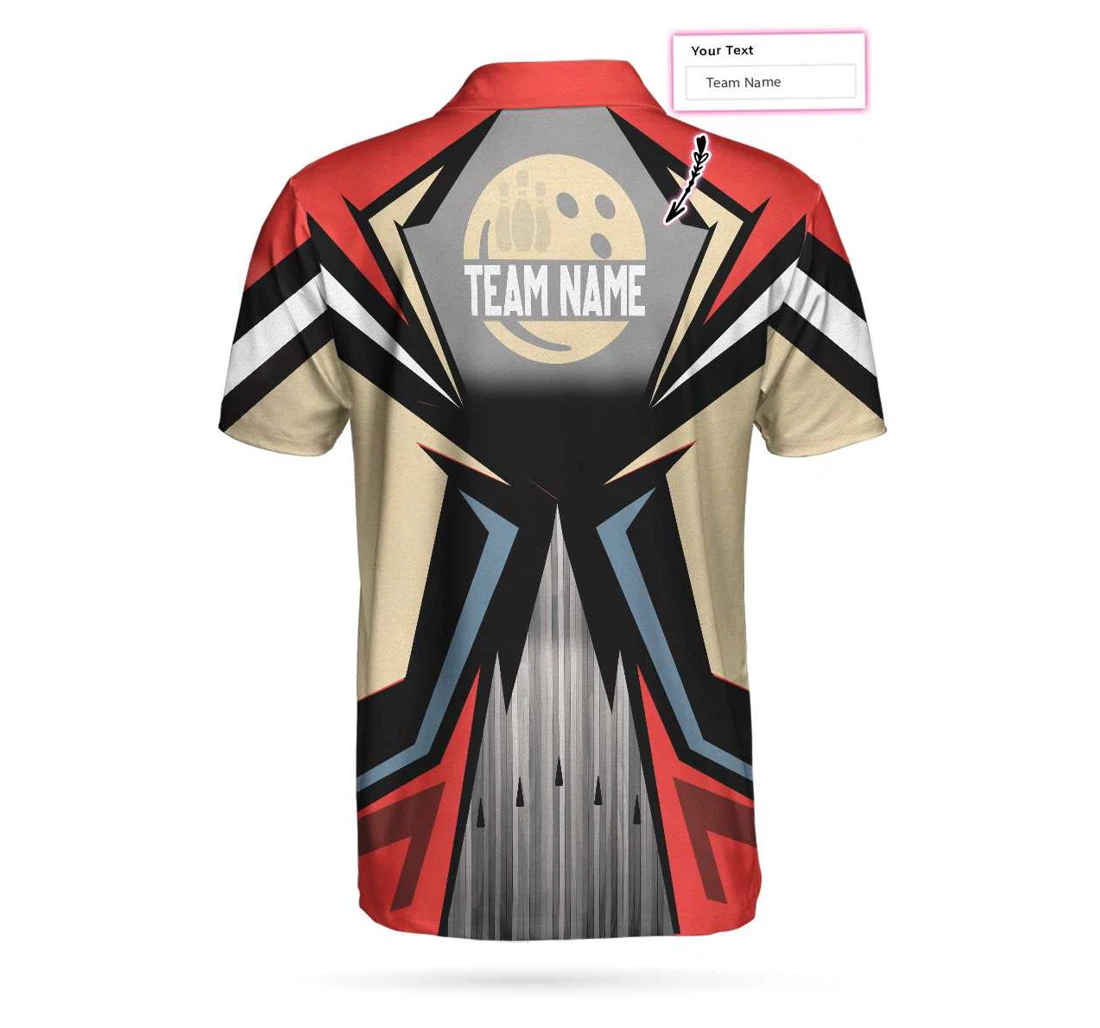 Personalized Bowling Team Pattern Bowling To Get Your Dad Father S Day - Polo Shirt