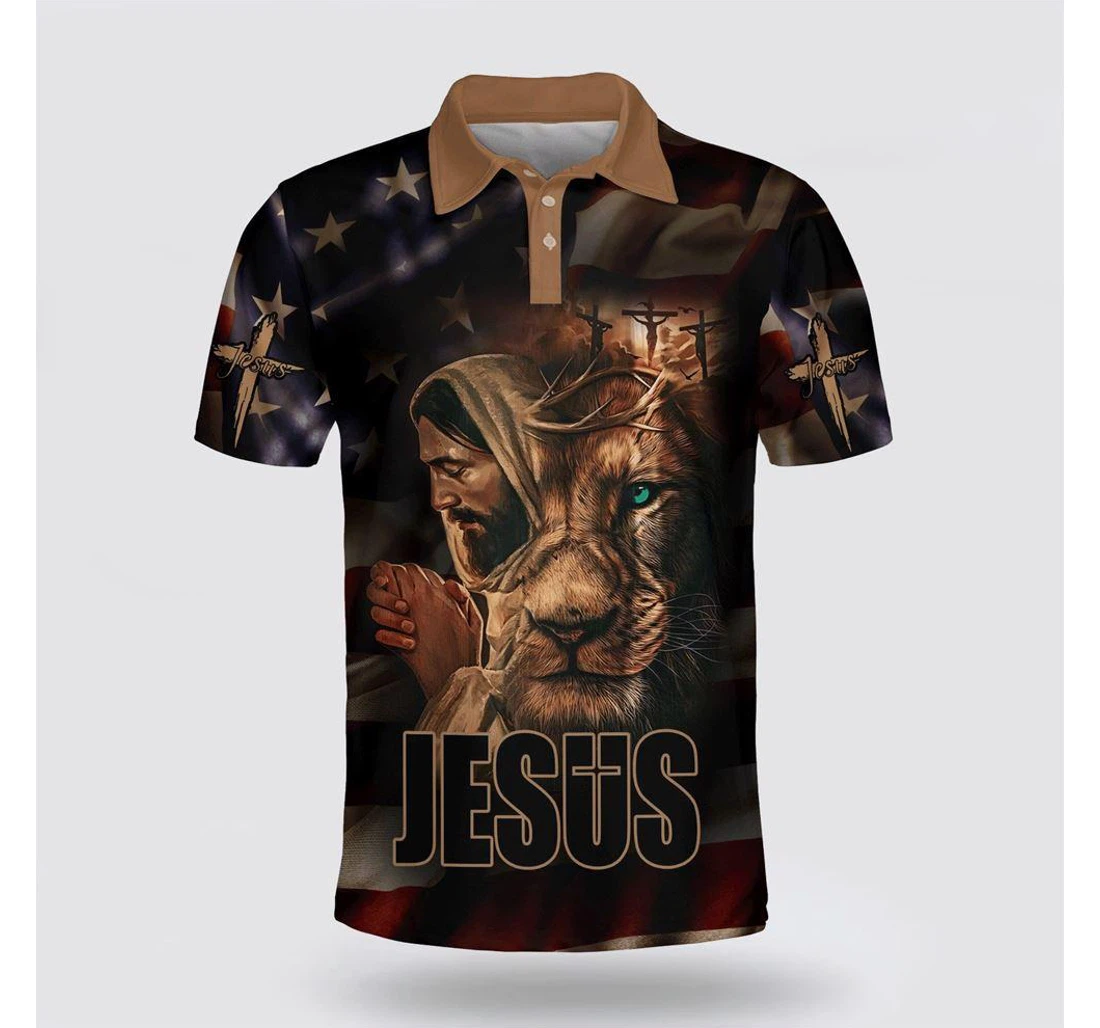 Personalized Jesus Pray Christian Families - Polo Shirt