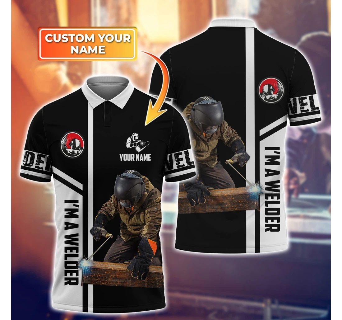 Personalized Welder Custom Name Welder Welding - Polo Shirt