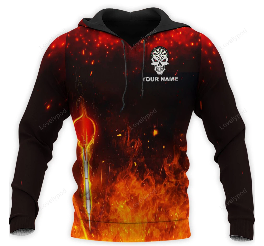 Personalized One More Darts Fire Dart Team Men's Darts Dart Player - 3D Printed Pullover Hoodie