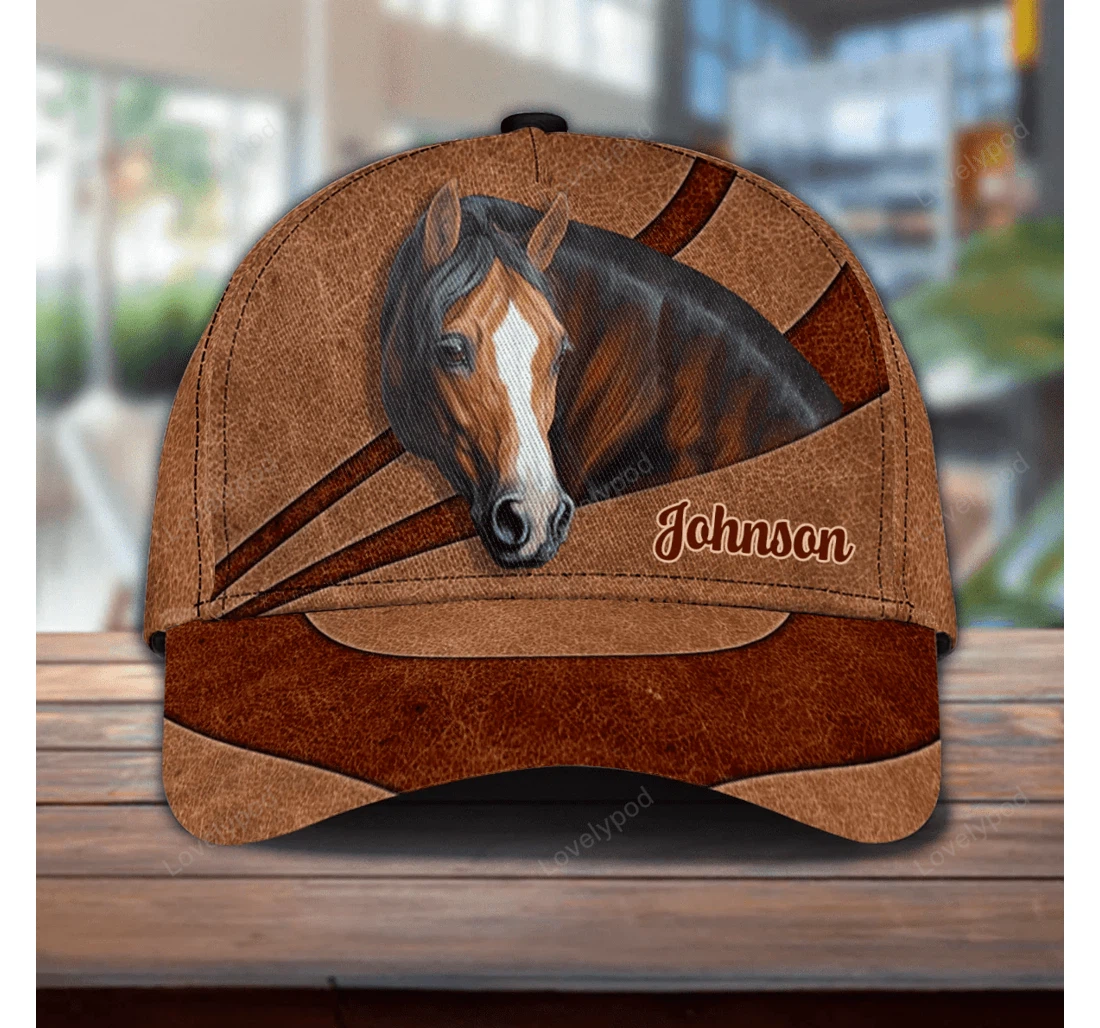 Personalized Gift For Father Personalized Horse D For Horse For Girl And Boy Unisex Snapback, Classic Baseball Cap