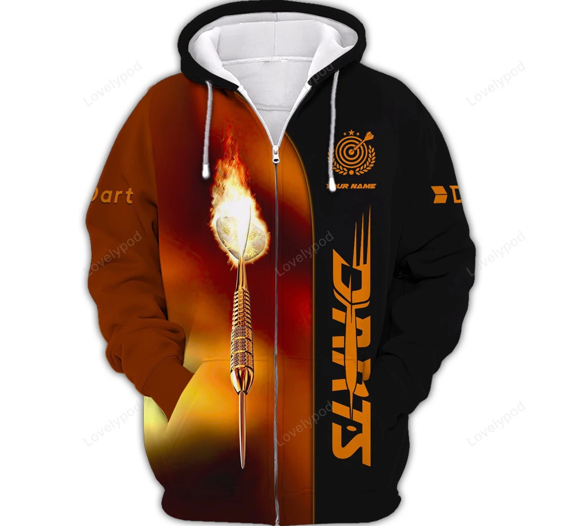 Personalized Darts Custom Darts Personalized Name Darts Lovers - 3D Printed Pullover Hoodie