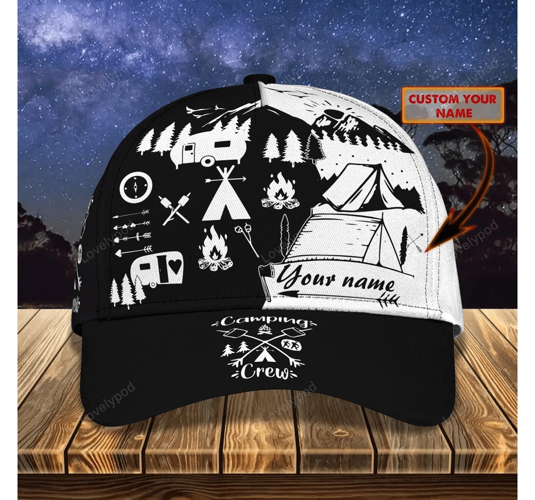 Personalized Customized With Name Camping Camping Camp Camping Gift Unisex Snapback, Classic Baseball Cap