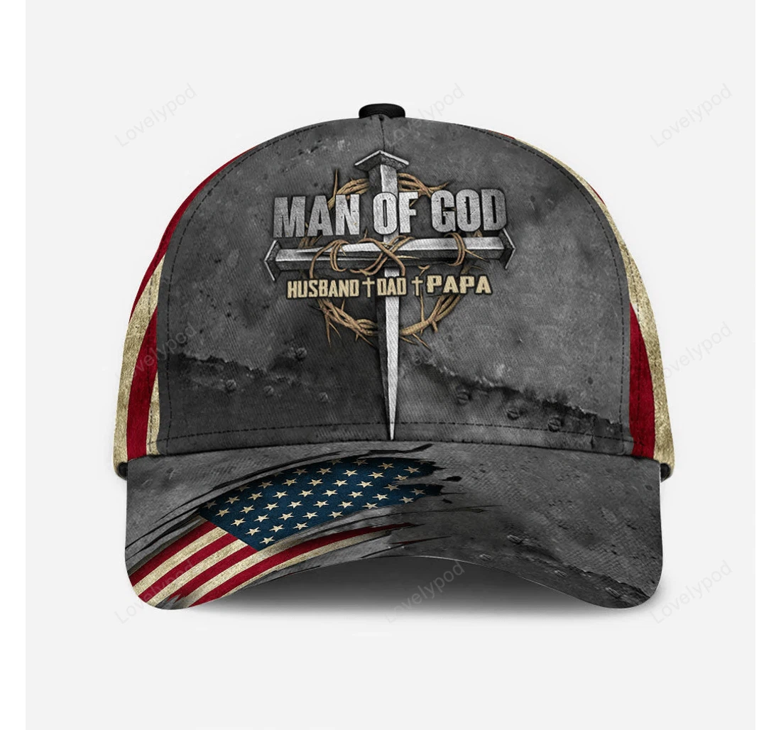 Personalized The Man Of God Christian Unisex Snapback, Classic Baseball Cap