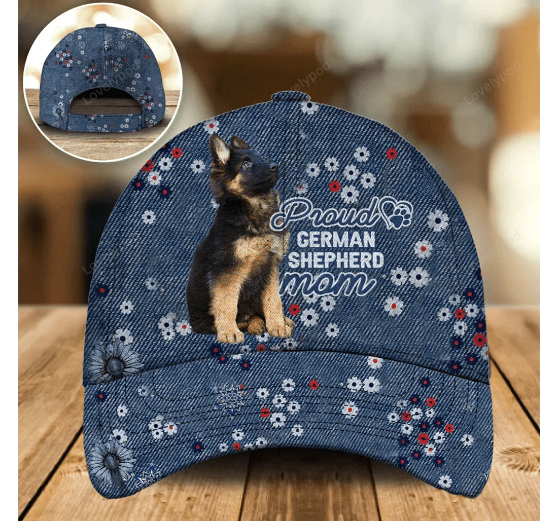 Personalized Custom With Your Pet Photo And German Shepherd Unisex Snapback, Classic Baseball Cap