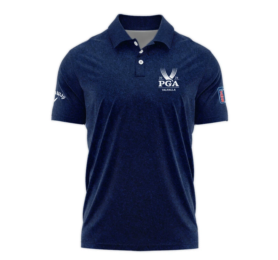 Personalized Special Version Pga Championship Valhalla Callaway Blue Paperboard Texture - Polo Shirt