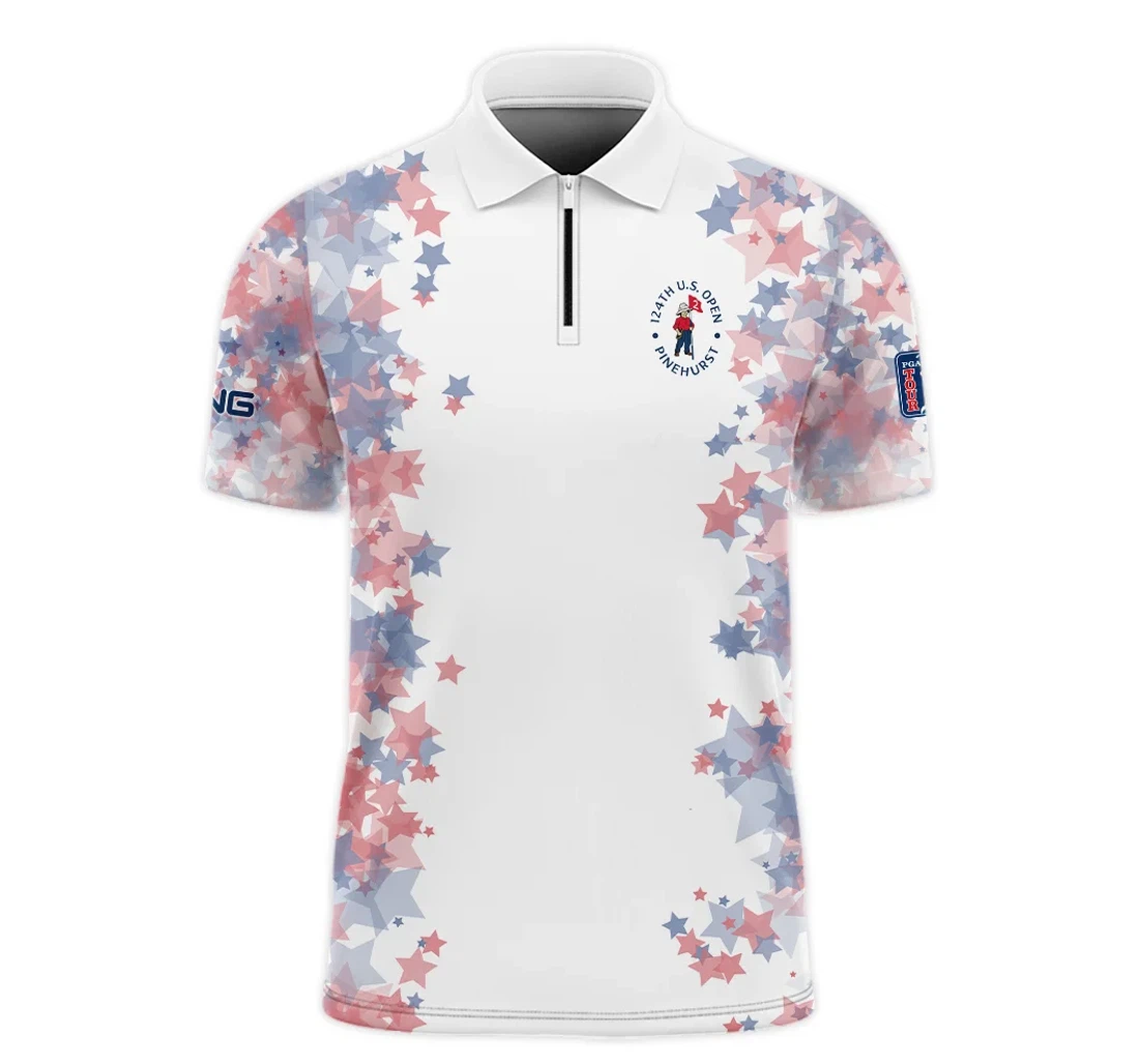 Personalized Special Version Th U S Open Pinehurst Ping Zipper Coloured Stars Zipper - Polo Shirt