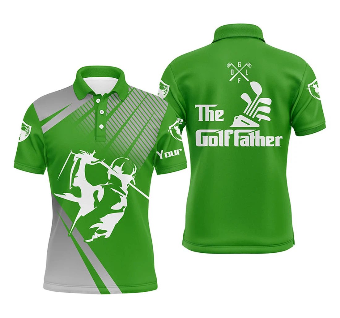 Personalized The Golf Father Green Golf Dad Golfer Father's Day Nqs - Polo Shirt