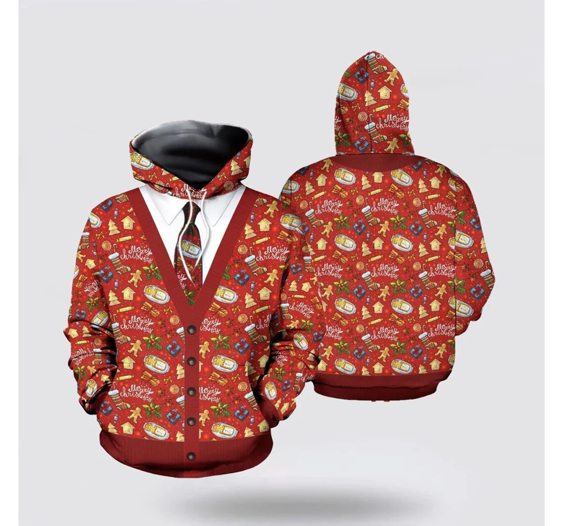 Personalized Christmas Merry Christmas - 3D Printed Pullover Hoodie