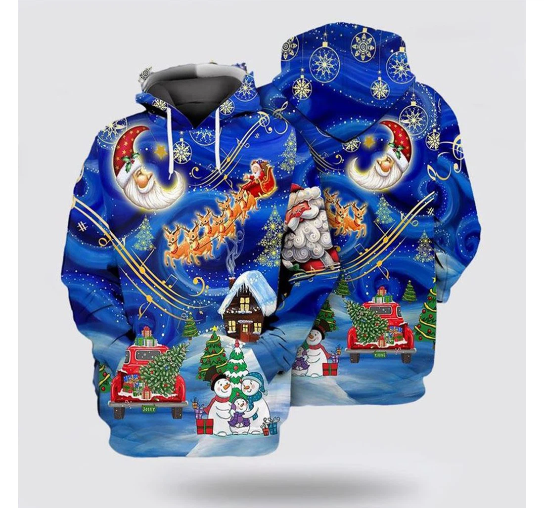 Personalized Christmas Merry Christmas - 3D Printed Pullover Hoodie