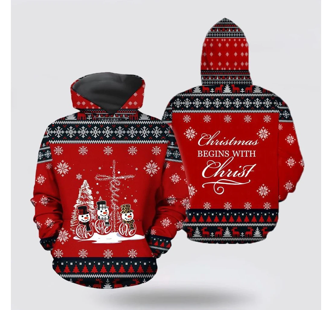 Personalized Christmas Jesus Christmas - 3D Printed Pullover Hoodie