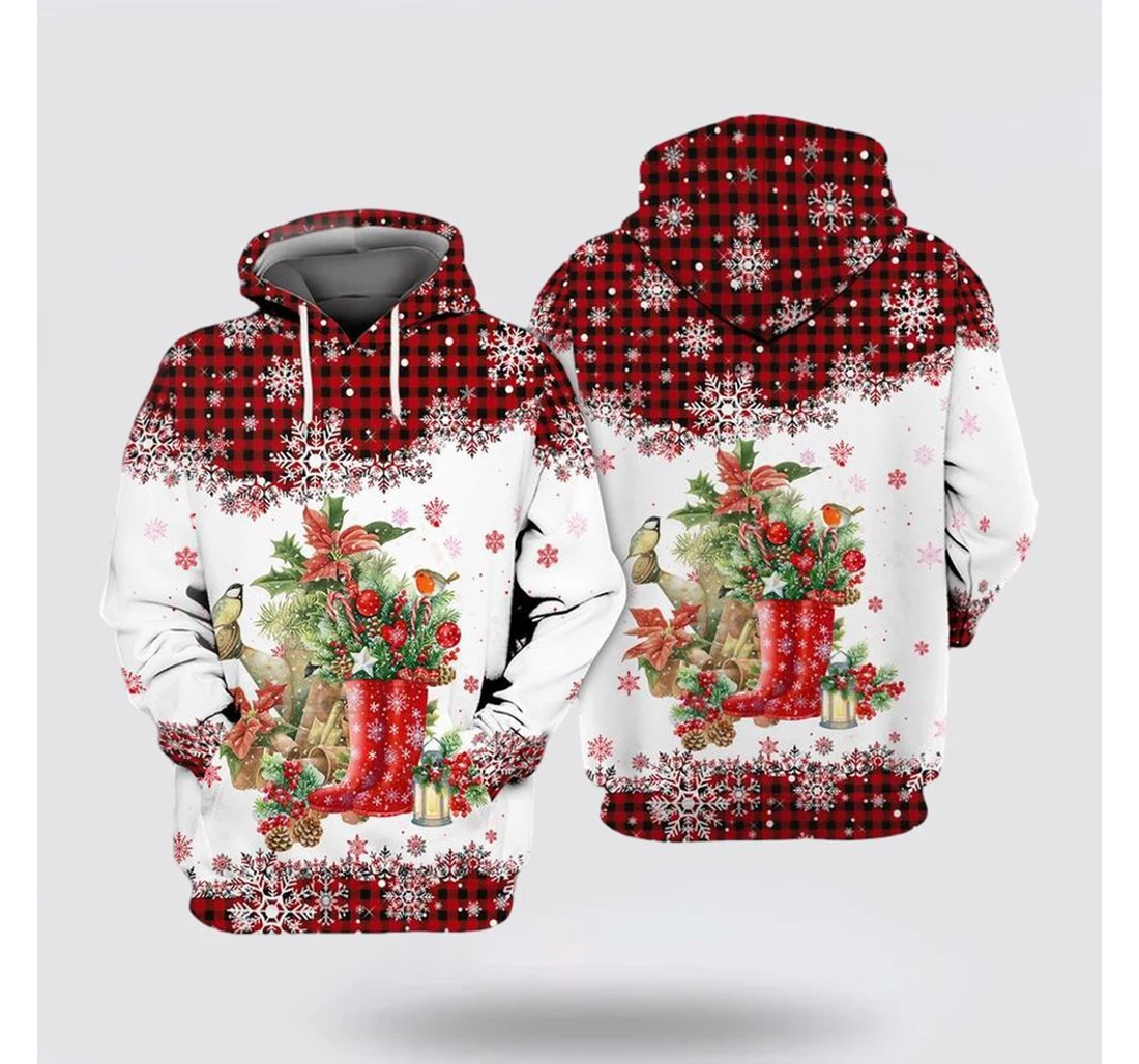 Personalized Christmas Christmas Gardening - 3D Printed Pullover Hoodie