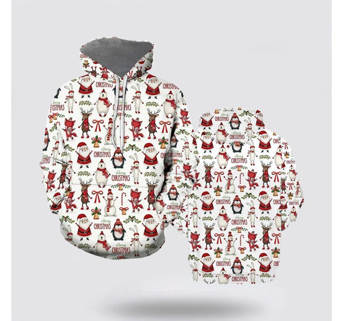 Personalized Christmas Merry Christmas - 3D Printed Pullover Hoodie