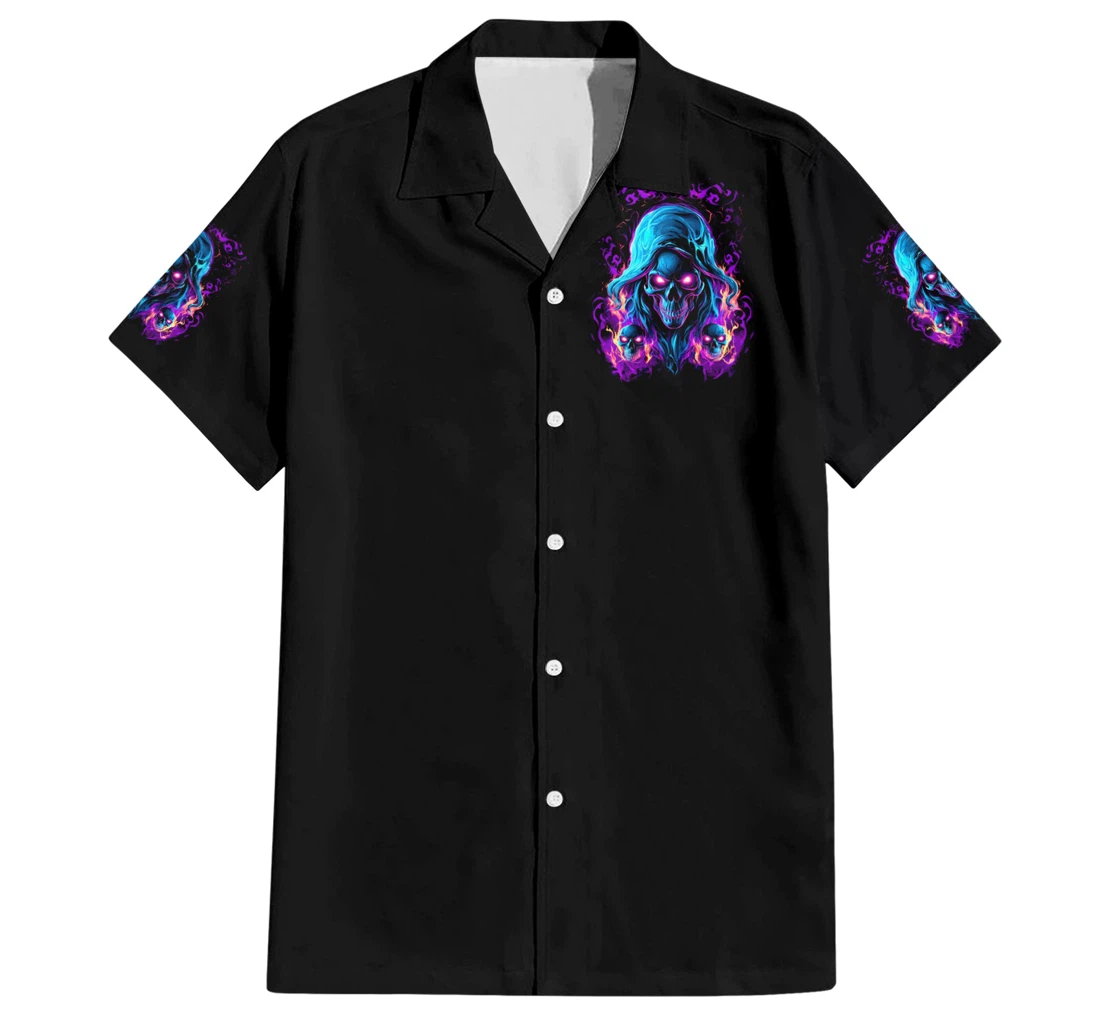 Personalized Flame Skull Did I Piss You Off That Great At Least I'm Doing Something Right Dt Hawaiian Shirt, Button Up Aloha Shirt For Men, Women