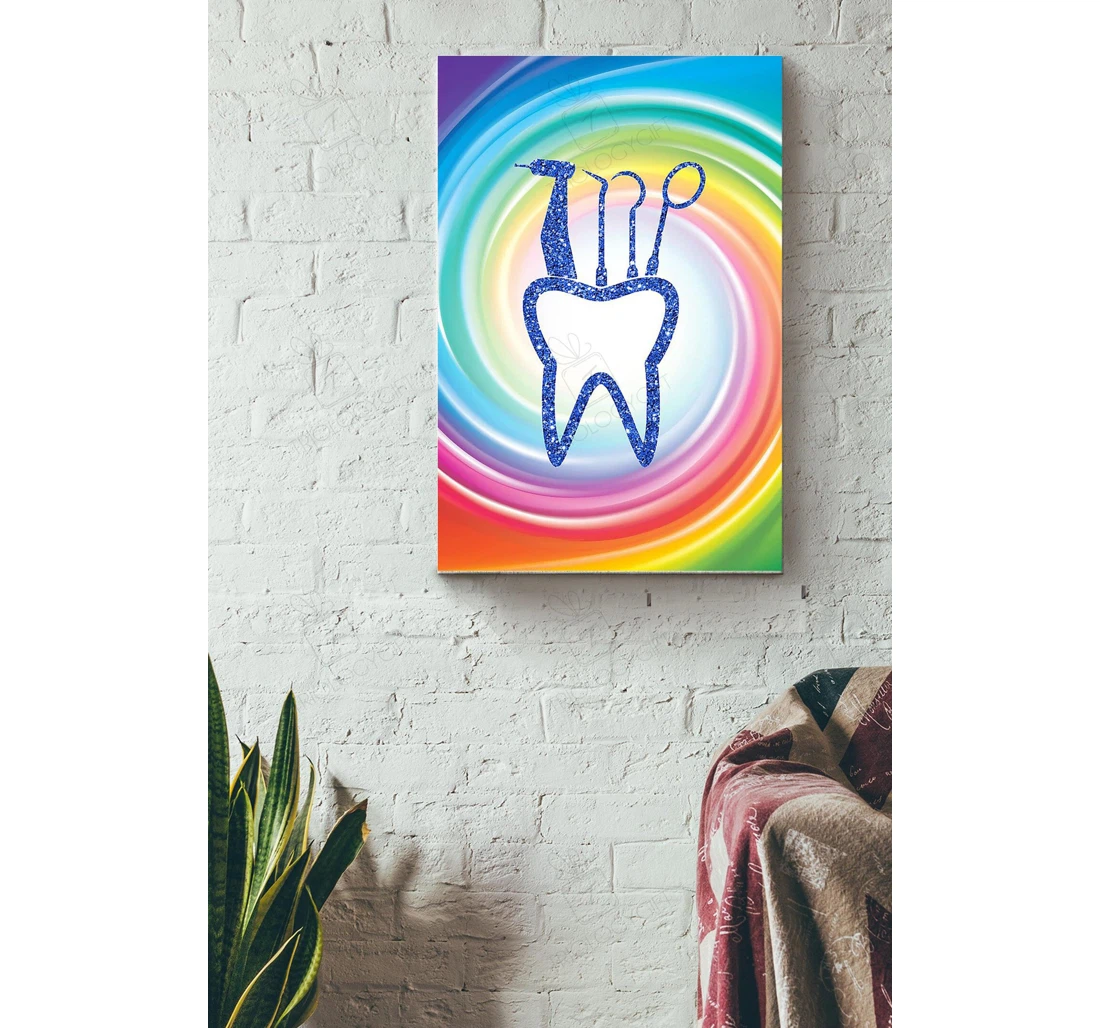 Poster, Canvas - Tooth Caretools Dentists Tool Gallery Idea Print Framed Wall Art