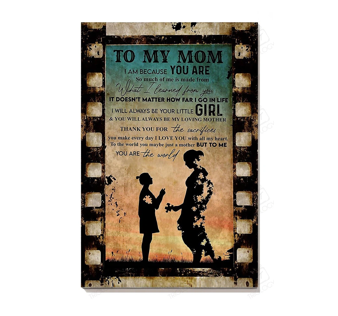 Poster, Canvas - Meaning Letter To My Mom Jigsaw Puzzle For Mothers Day Internatonal Womens Day Gallery Idea S Print Framed Wall Art