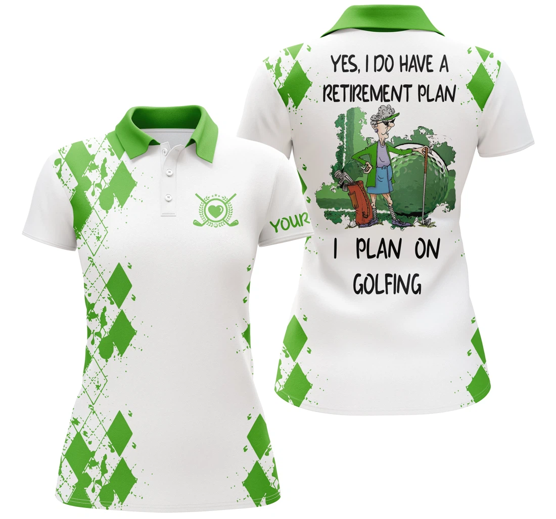 Personalized Golf Custom I Have Retirement Plan On Golfing Mother Day Mom Multicolor Nqs - Polo Shirt