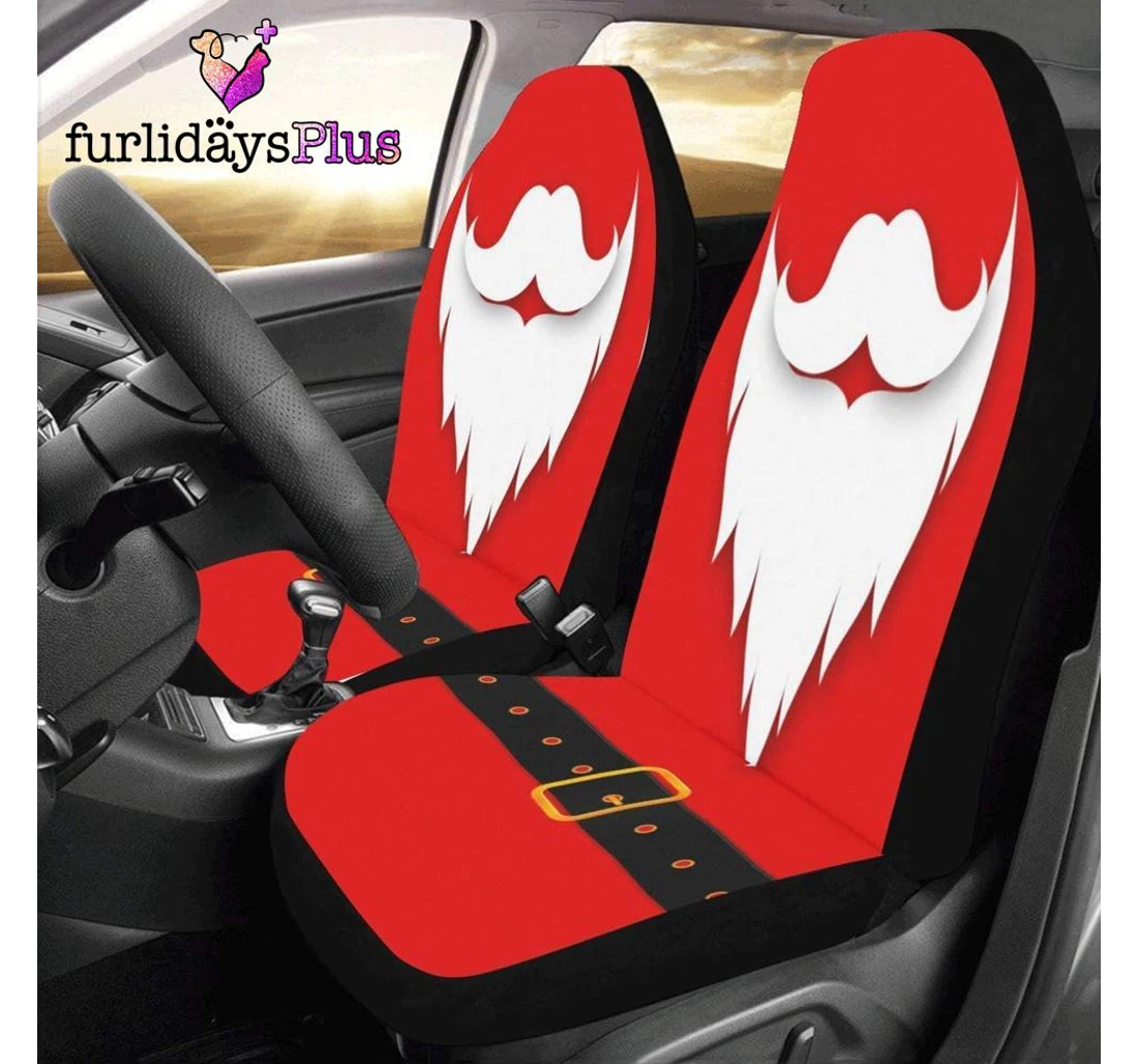 Personalized Christmas Santa Claus Christmas Universal Front Car Seat Cover