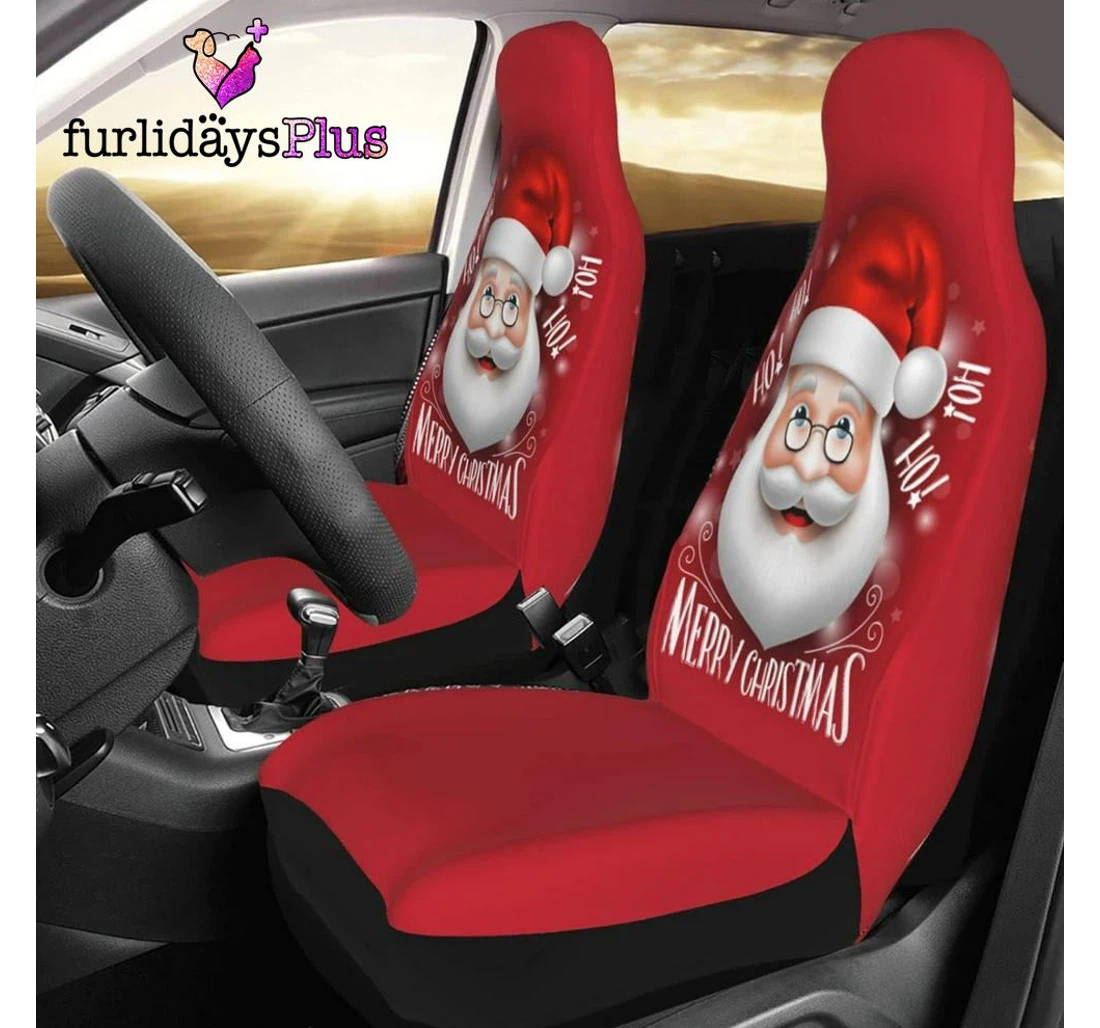 Personalized Christmas Santa Claus Christmas Universal Front Car Seat Cover