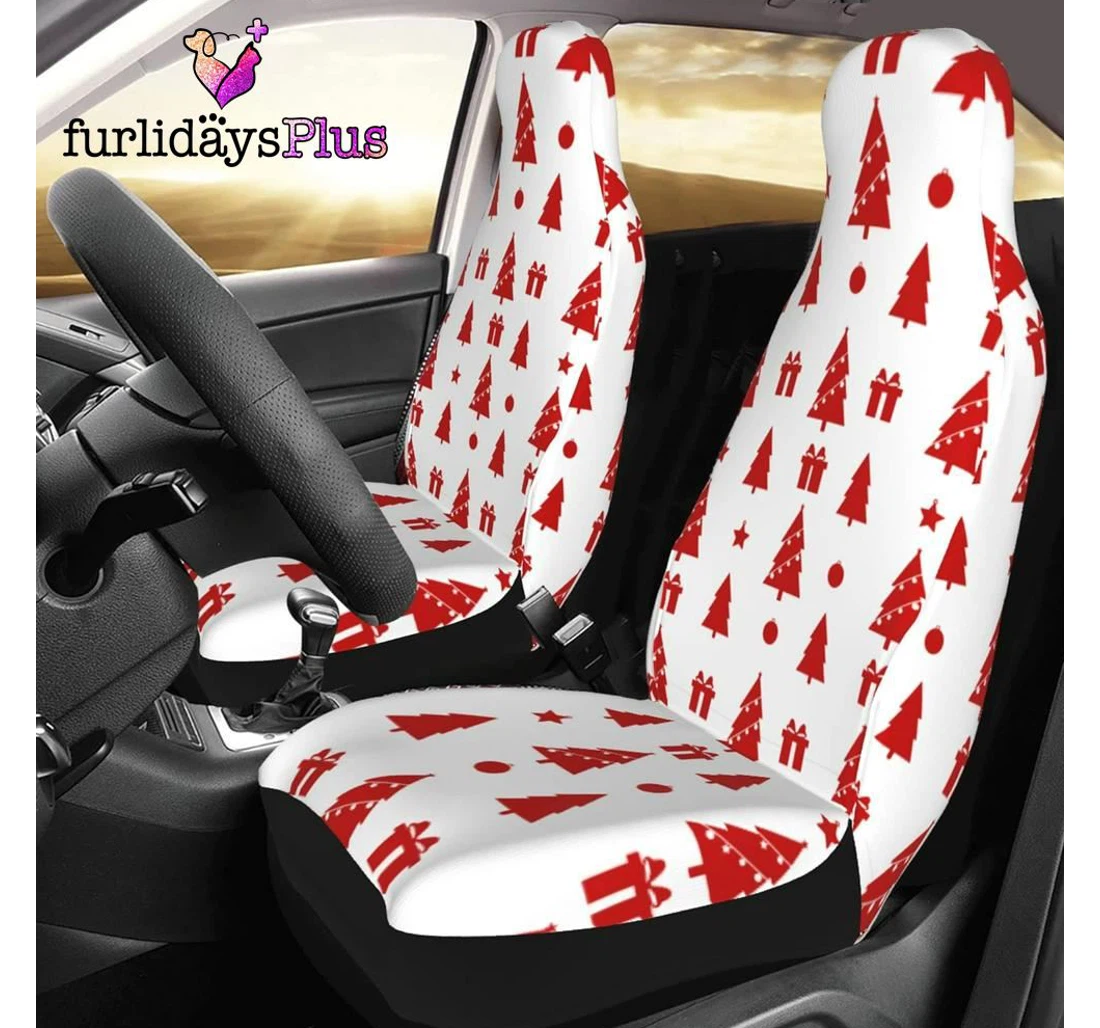 Personalized Christmas Christmas Trees Gifts Universal Front Car Seat Cover