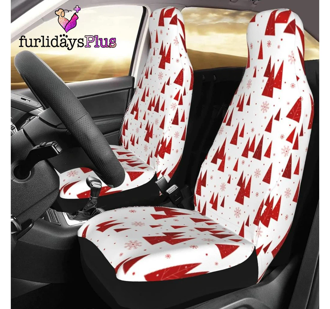 Personalized Christmas Christmas Trees Universal Front Car Seat Cover