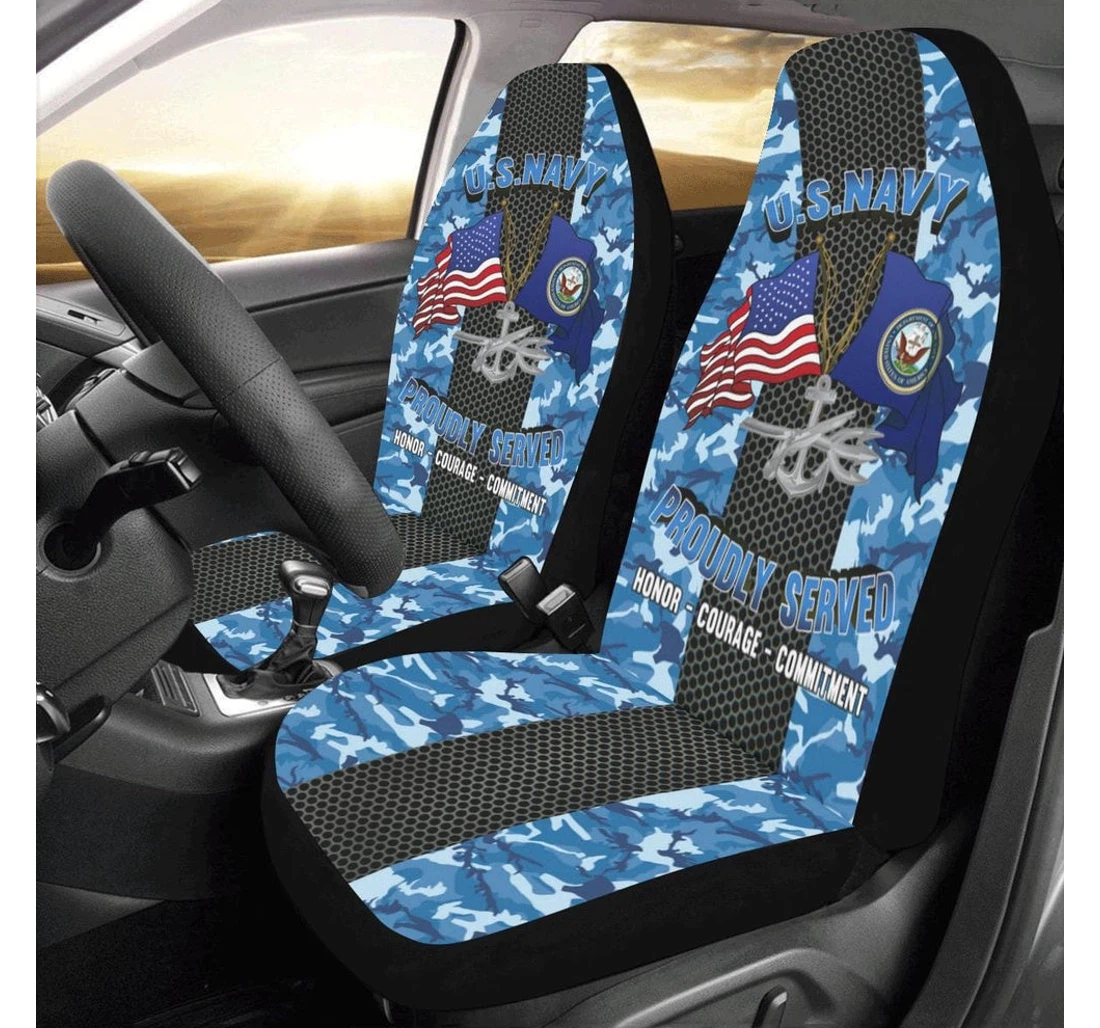 Personalized Us Navy Special Warfare Operator Navy So Military Universal Front Car Seat Cover
