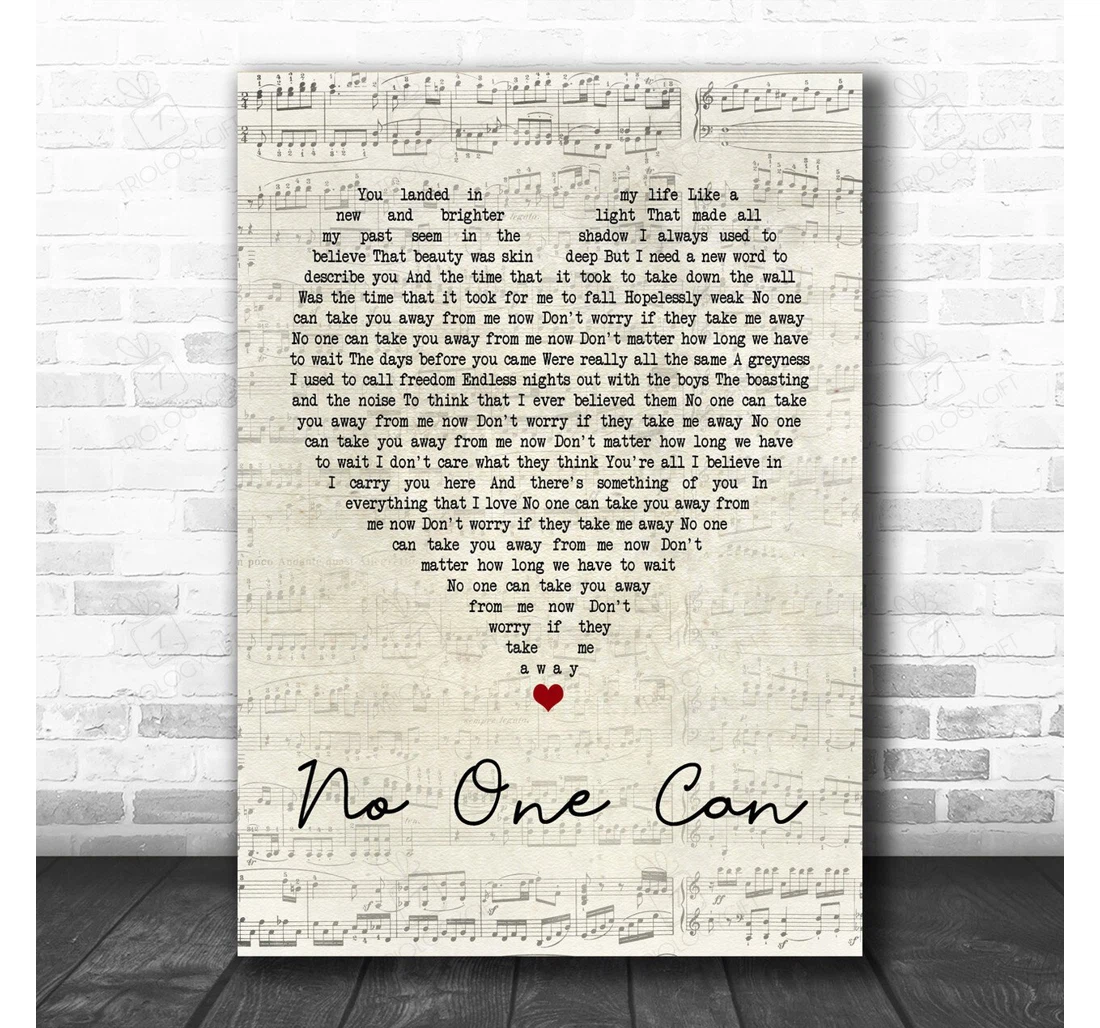 Poster, Canvas - Marillion No One Can Script Heart Song Lyric Personalised Lyrics Custom Print Framed Wall Art