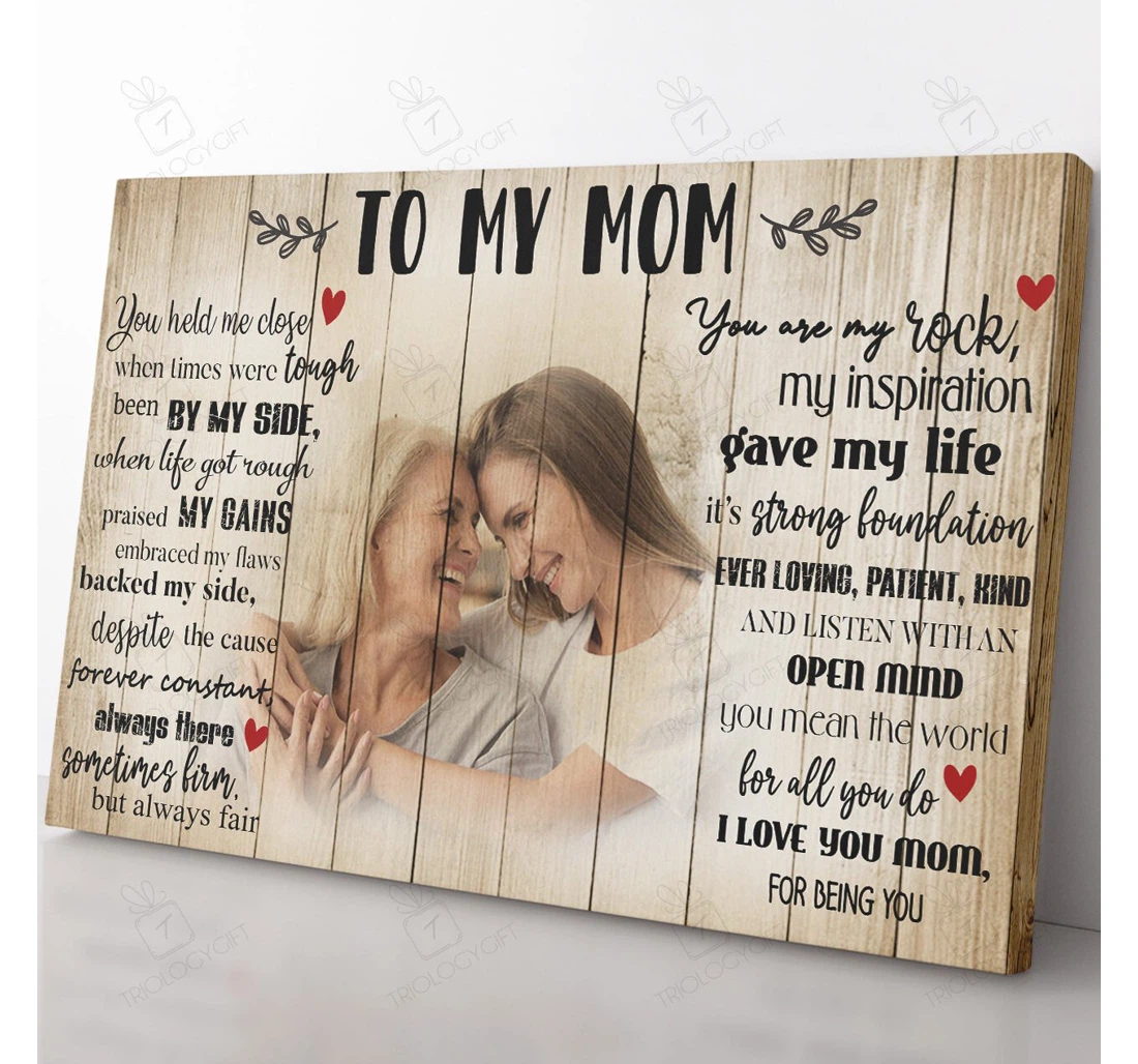 Poster, Canvas - Personalized Mothers Day Custom Mom You Held Me Close Poem Daughter Mother S Print Framed Wall Art