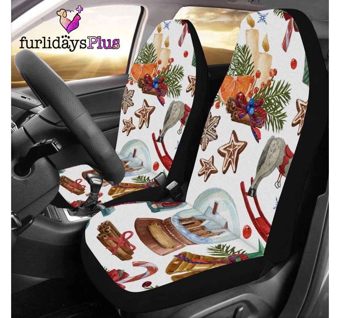 Personalized Christmas Brilliant Christmas Universal Front Car Seat Cover