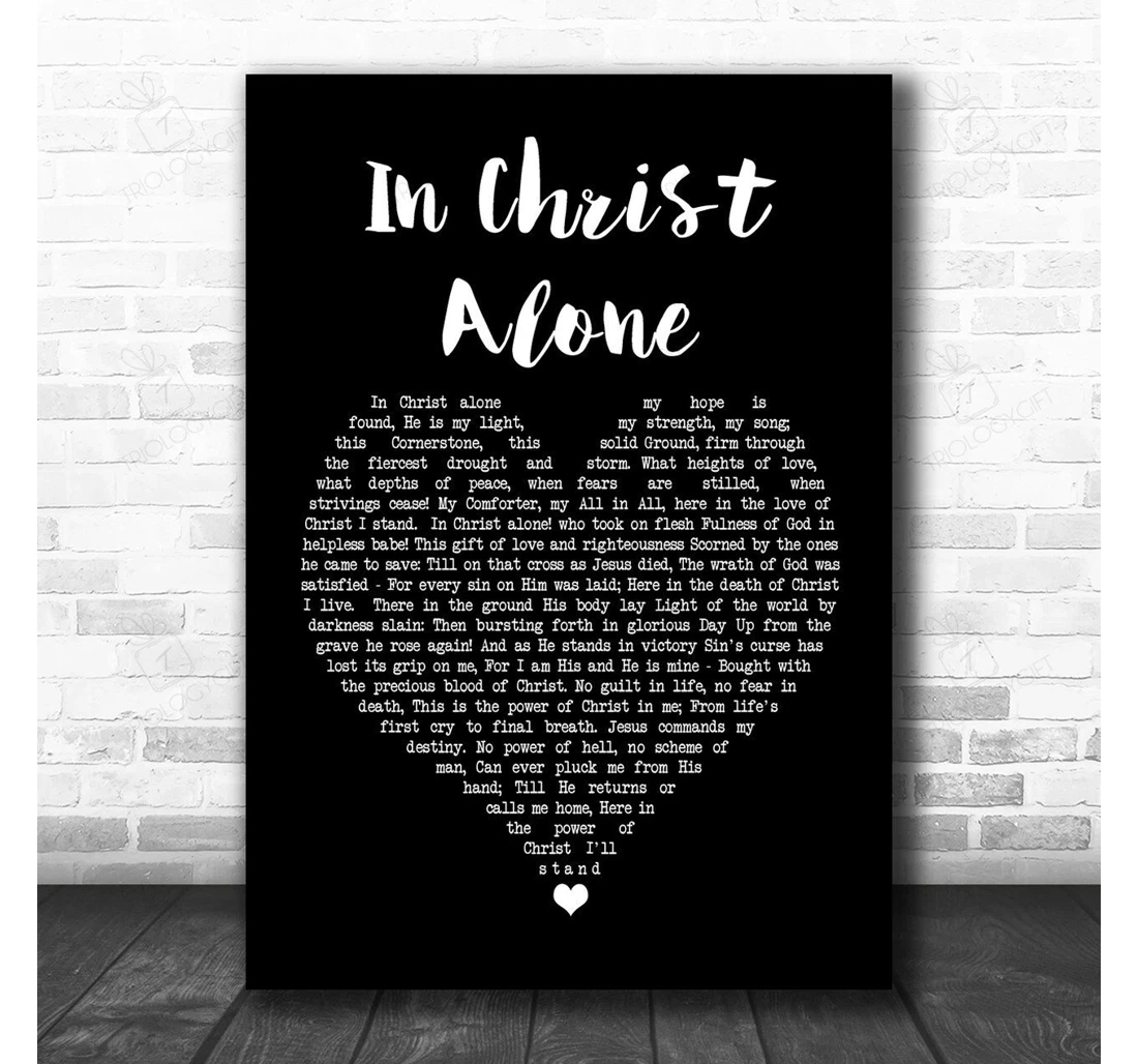 Poster, Canvas - Christina Grimmie In Christ Alone Black Heart Song Lyric Personalised Lyrics Custom Print Framed Wall Art