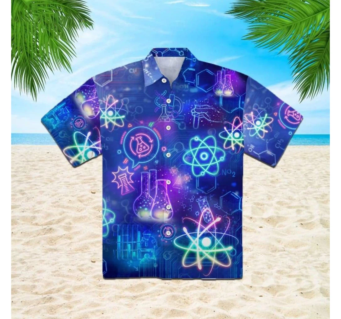 Personalized Chemistry Teacher Chemistry Teacher Apparel Hawaiian Shirt, Button Up Aloha Shirt For Men, Women
