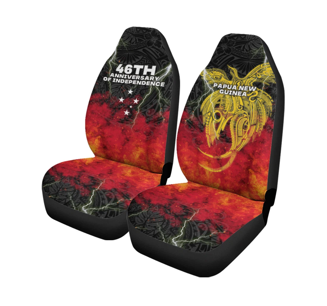 Personalized Papua New Guinea Independence Special Style Universal Front Car Seat Cover