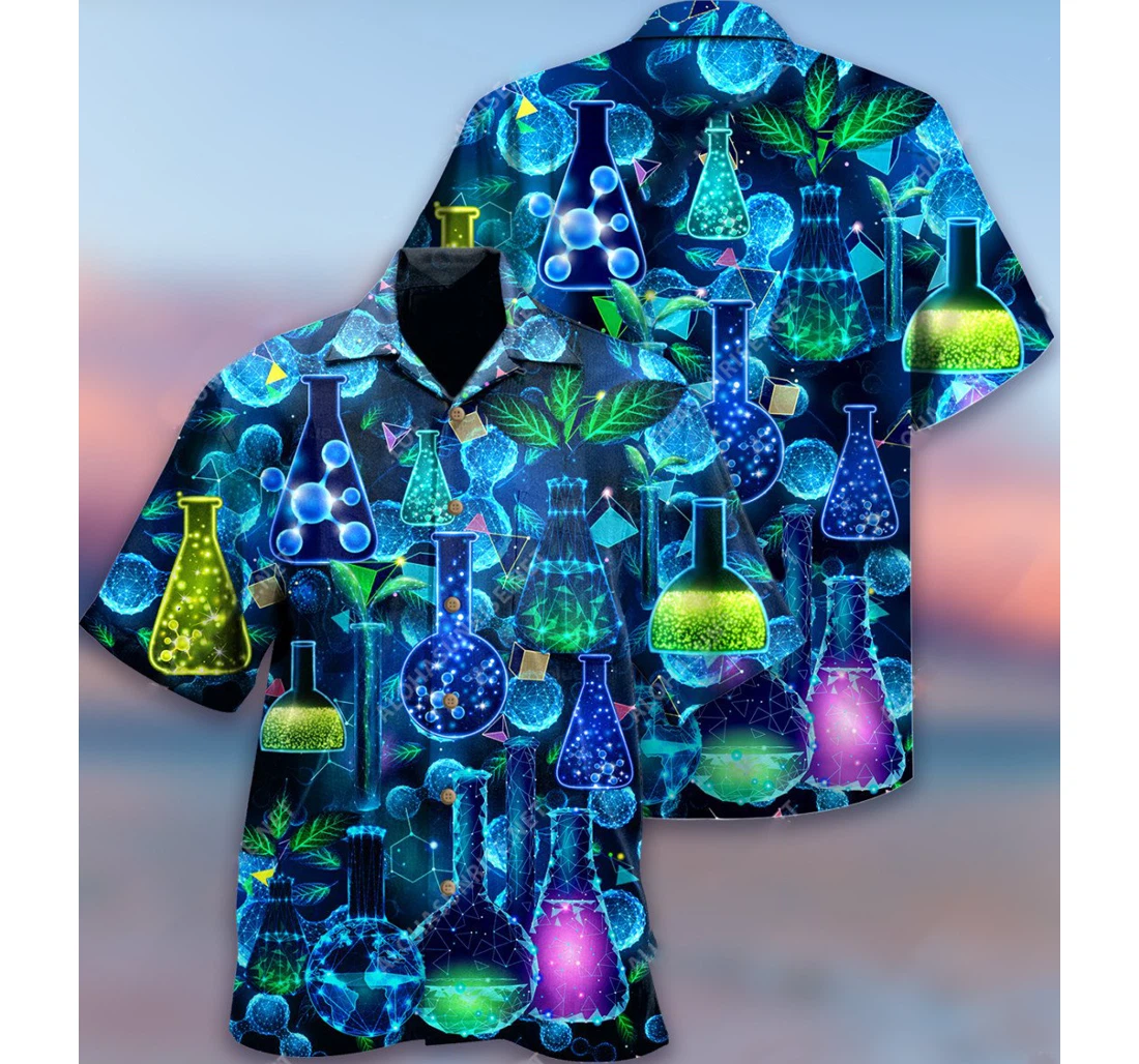 Personalized Chemistry Teacher Cool Teacher Apparel Hawaiian Shirt, Button Up Aloha Shirt For Men, Women