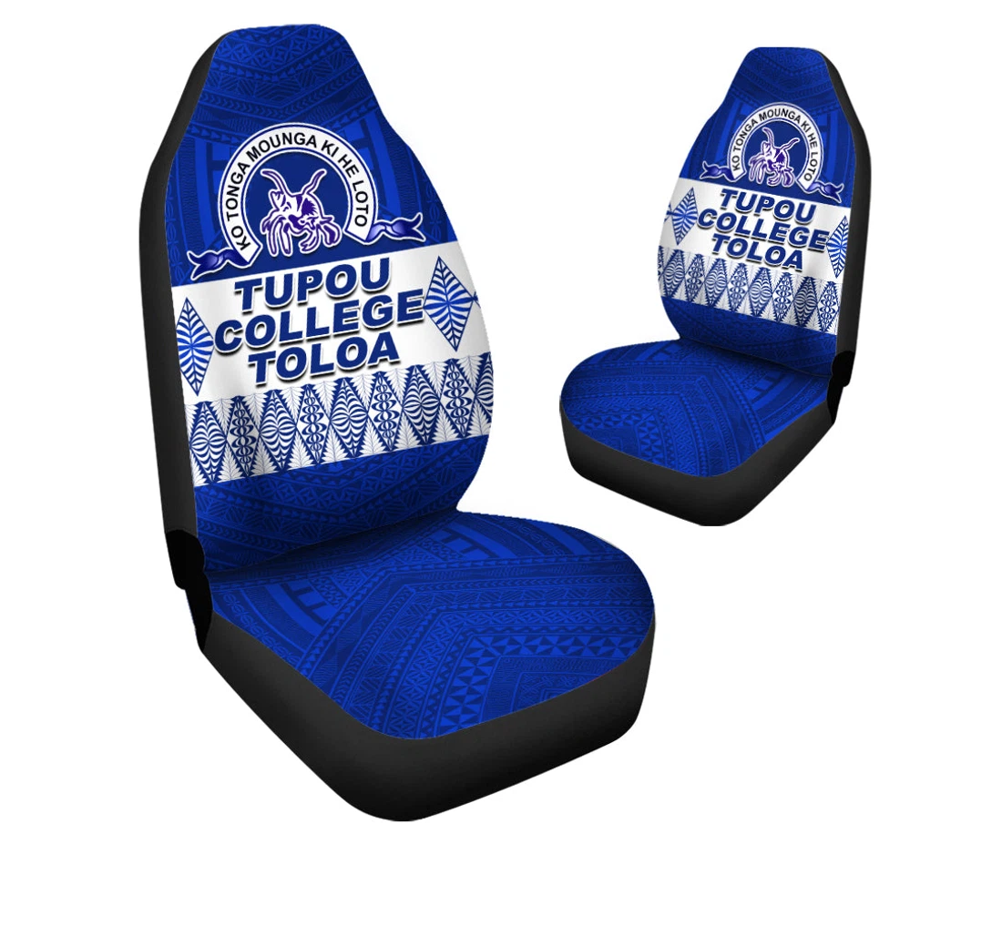 Personalized Tupou College Toloa Version Special Universal Front Car Seat Cover