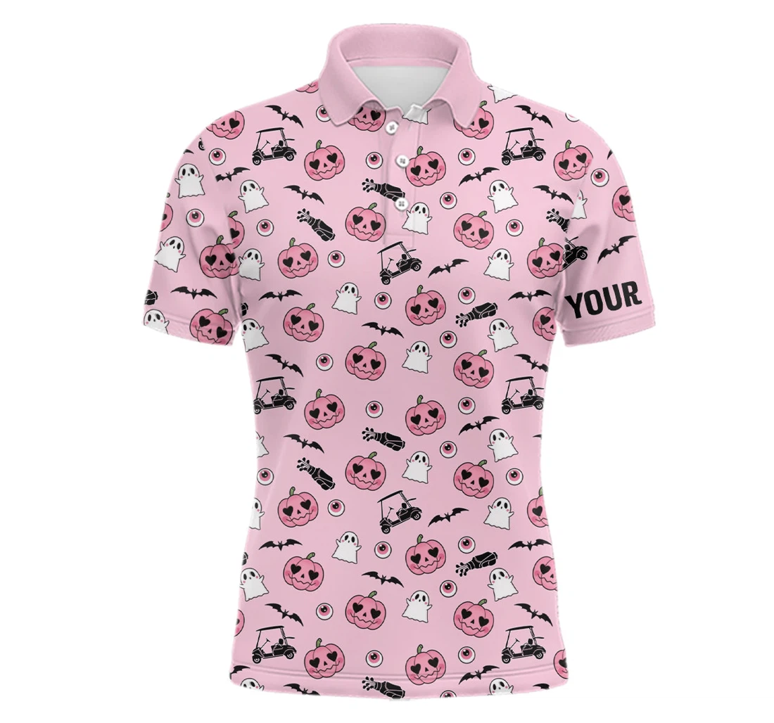 Personalized Pink Halloween Golf Custom Golf Cute Halloween Golf Ldt - Polo Shirt