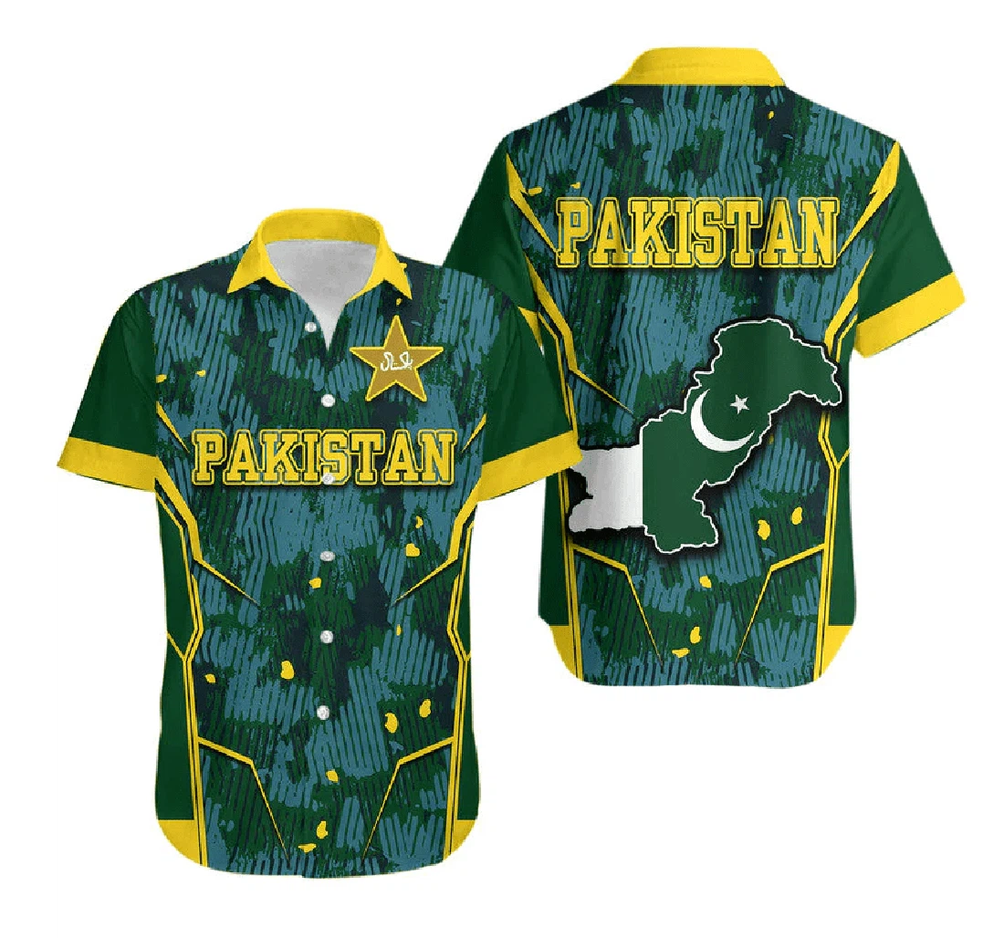 Personalized Pakistan In Green Cricket Team Green Sport Style Hoodifize Hawaiian Shirt, Button Up Aloha Shirt For Men, Women