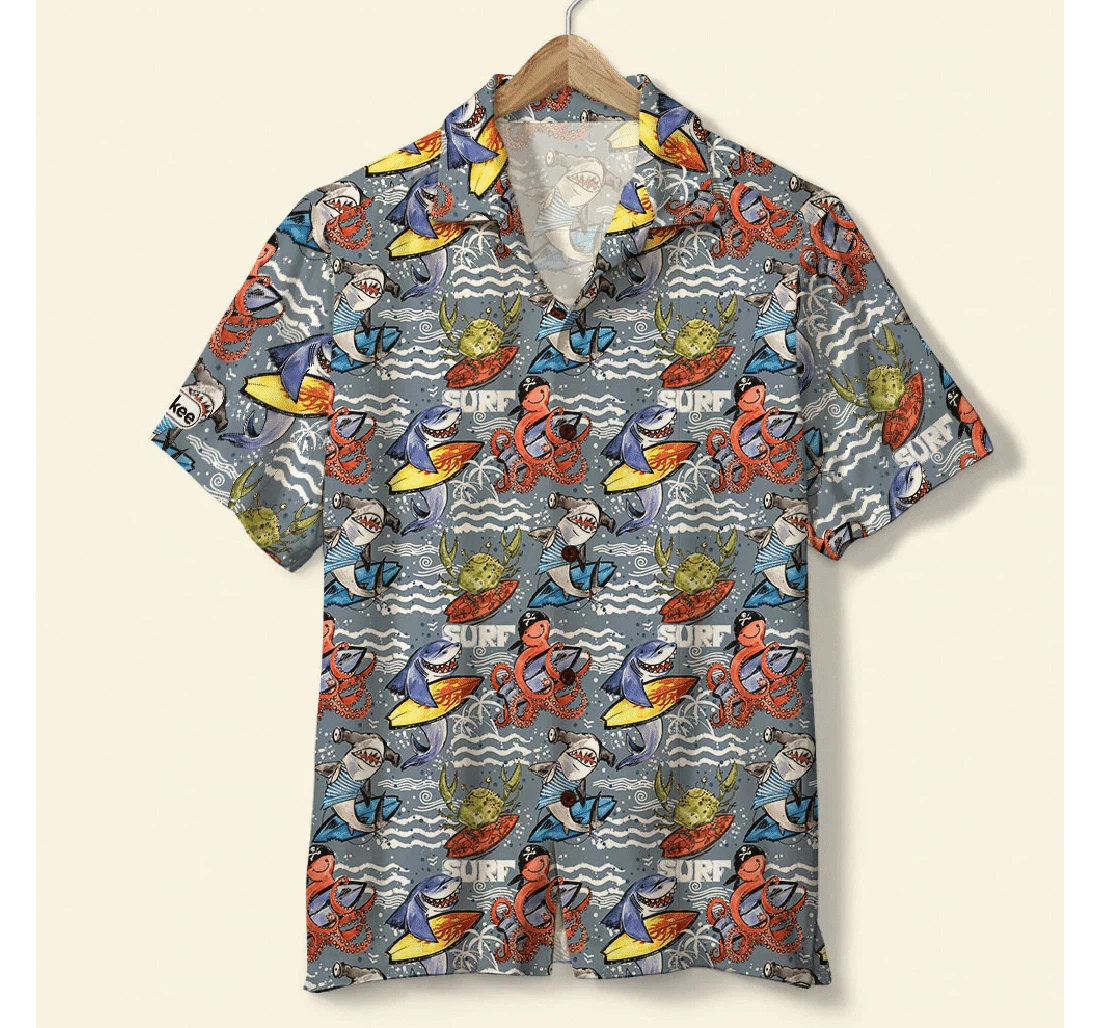 Personalized Surfing Surfing Amazing Apparel Hawaiian Shirt, Button Up Aloha Shirt For Men, Women