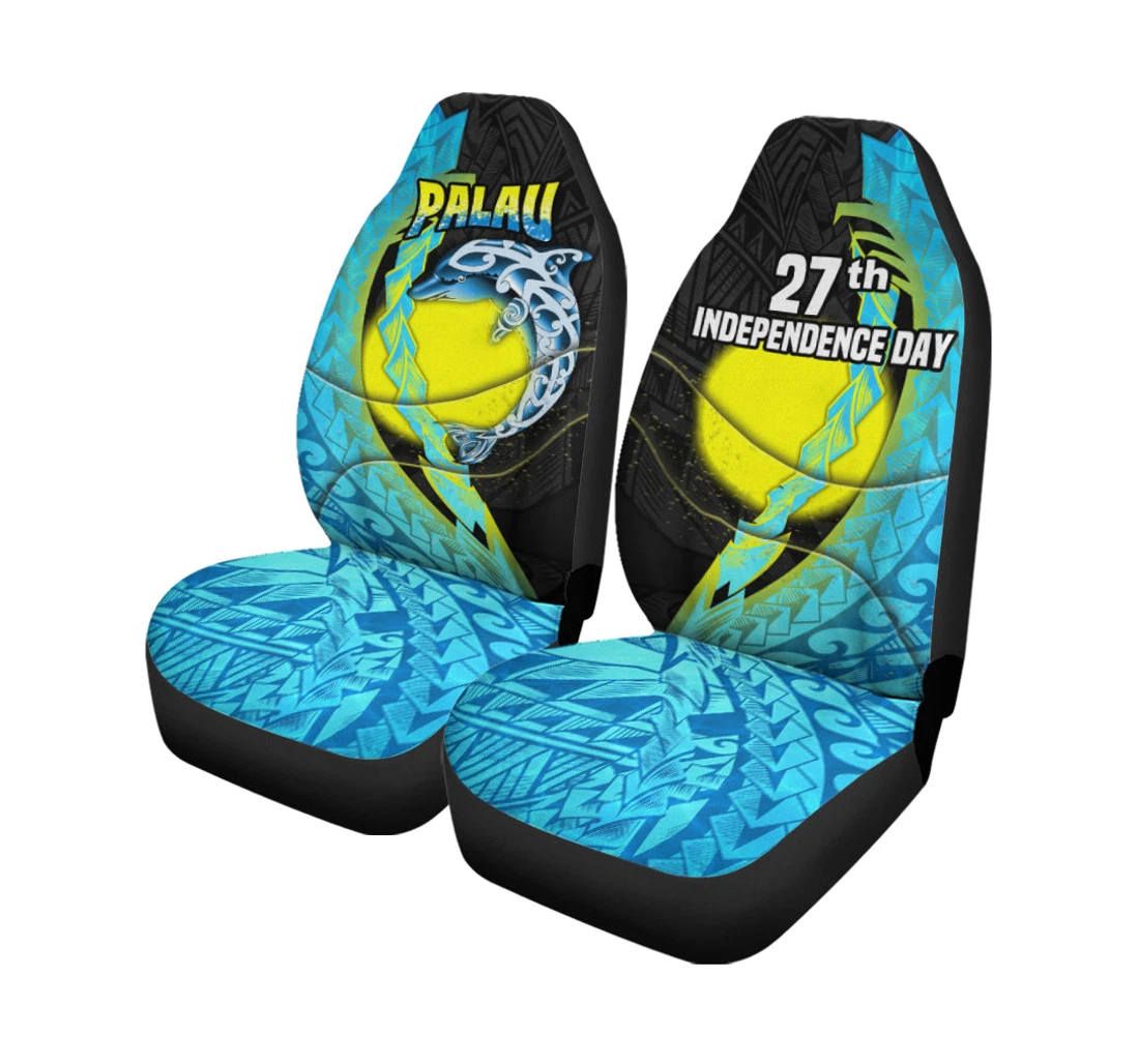 Personalized Palau Independence Special Style Universal Front Car Seat Cover