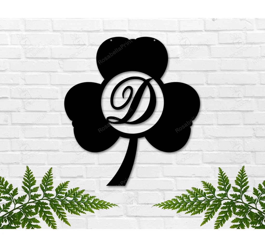 Personalized Metal Sign - St Patrick Day Clover St Patrick Day St Patrick Day Wreath Garland Shamrock Shamrock MonoGram