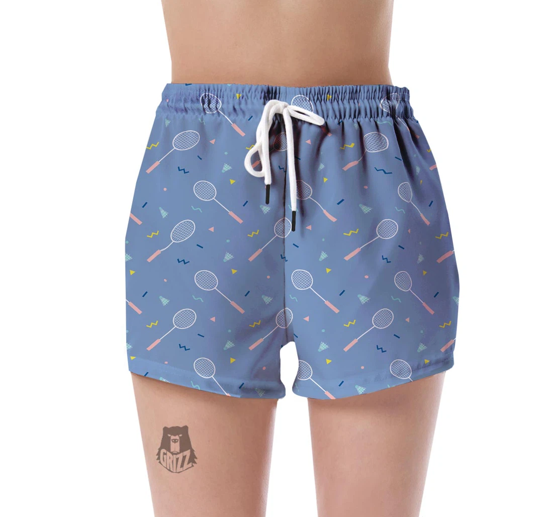 Personalized Badminton Cute Print Pattern Women's Shorts