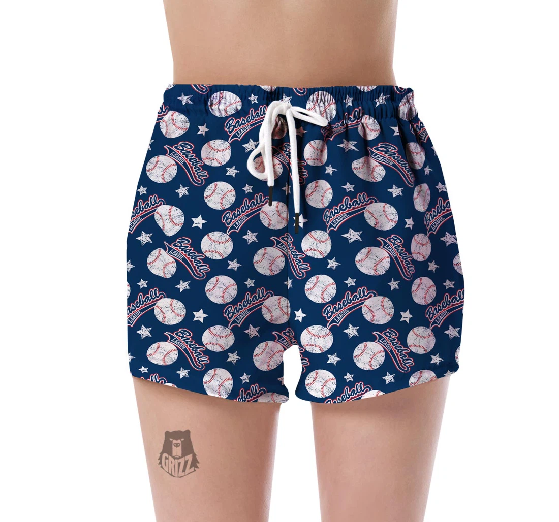 Personalized Baseball League Print Pattern Women's Shorts