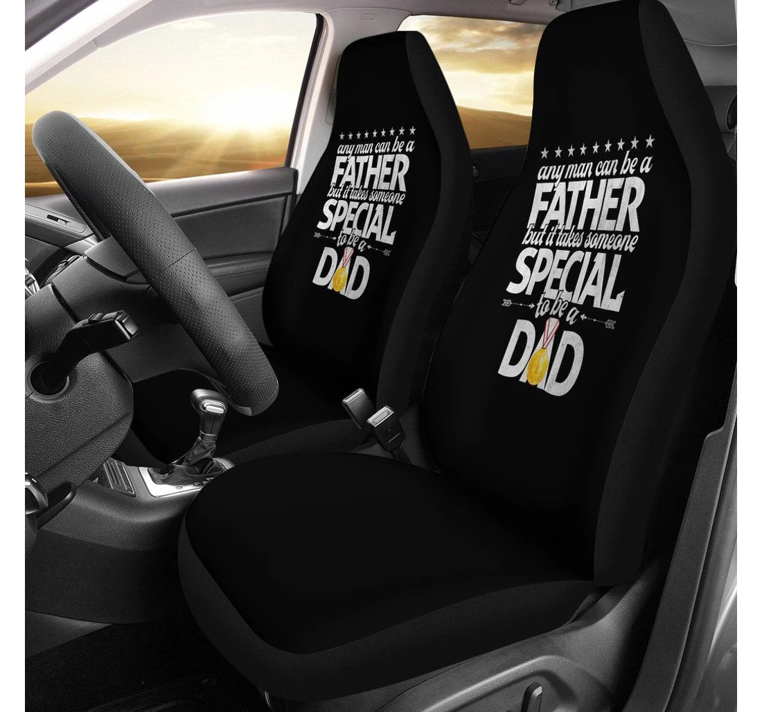 Personalized Special Dad Universal Front Car Seat Cover