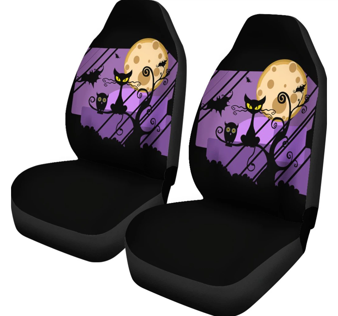 Personalized Halloween Custom Universal Front Car Seat Cover