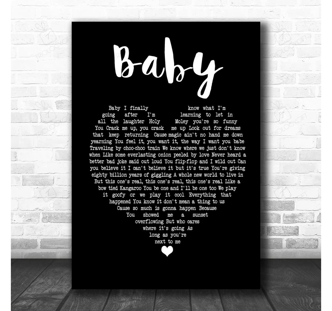 Poster, Canvas - Devendra Banhart Baby Black Heart Song Lyric Personalised Lyrics Custom Print Framed Wall Art