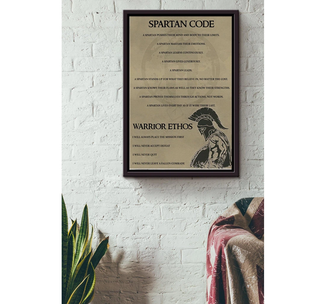 Poster, Canvas - Spartan Code Warrior Bff Spartan Warrior Matte S Print Framed Wall Art