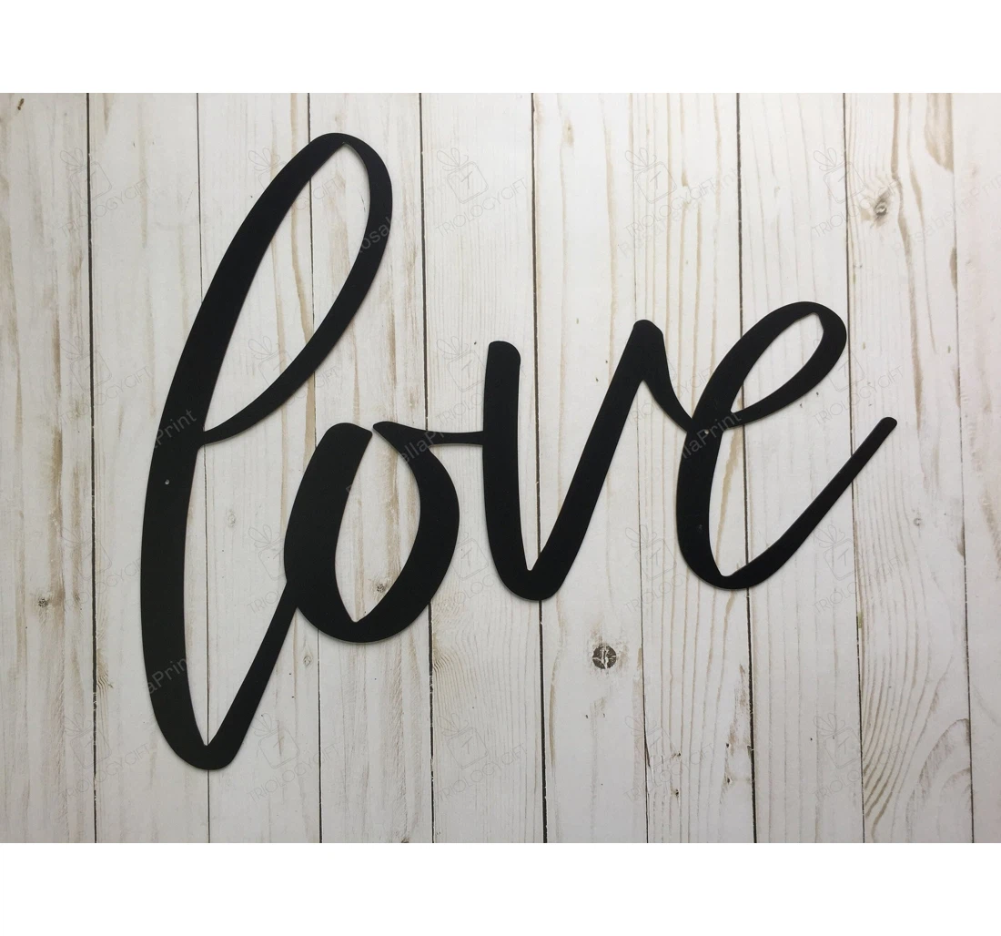 Personalized Metal Sign - Love Farmhouse Words Love Valentine Wedding MonoGram