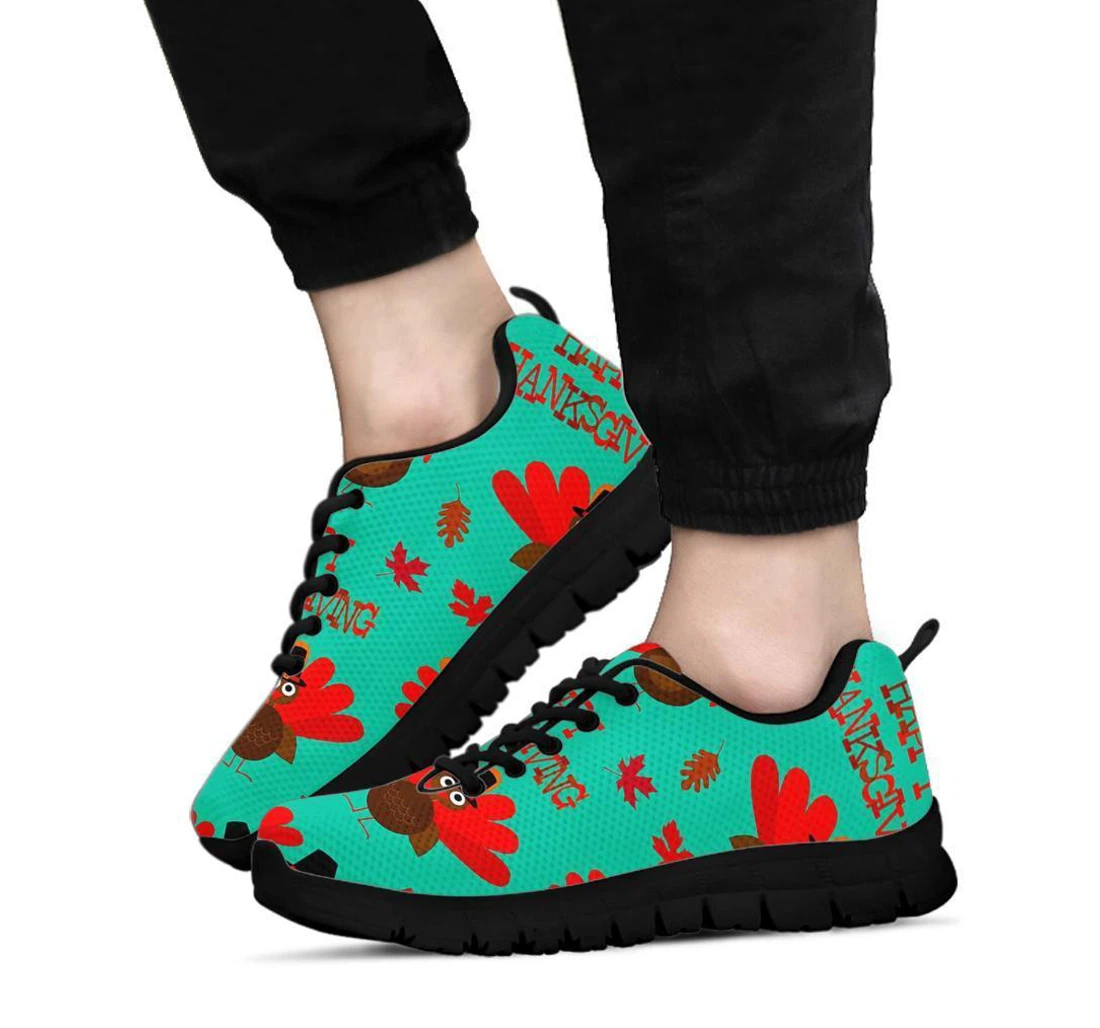 Pattern Print Turkey Thankgiving Sneaker Shoes For Men Women