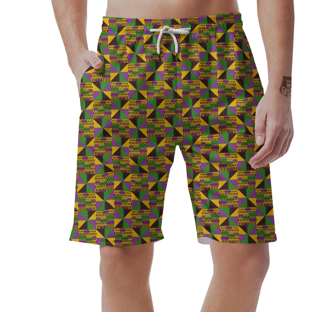 Personalized African Kente Pattern Print Men's Shorts