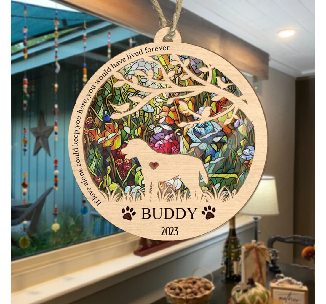 Personalized Labrador Retriever Suncatcher Pet Memorial Suncatcher Custom Pet Name And Date Suncatcher Dog Breed Ornament